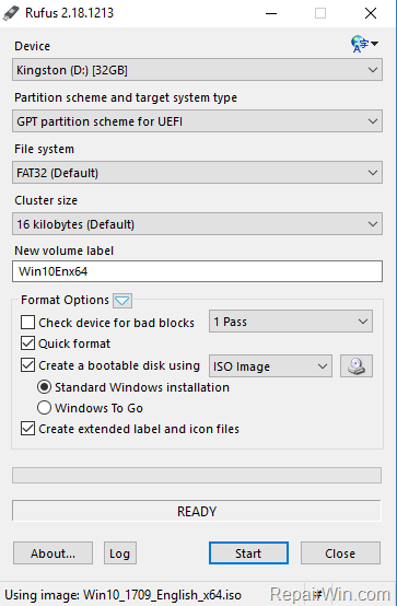 Create bootable usb for windows 10 installer